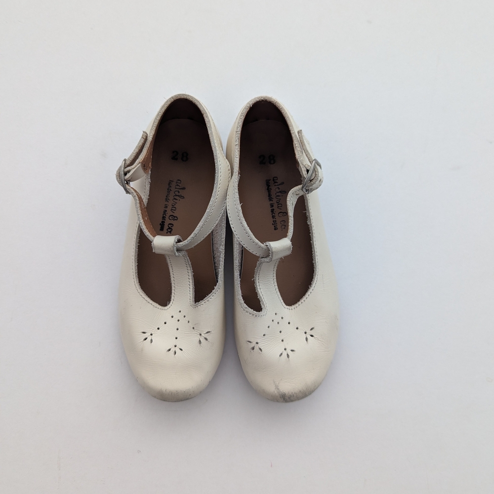 Adelisa Cream Leather T-Bars Size 28 (11)